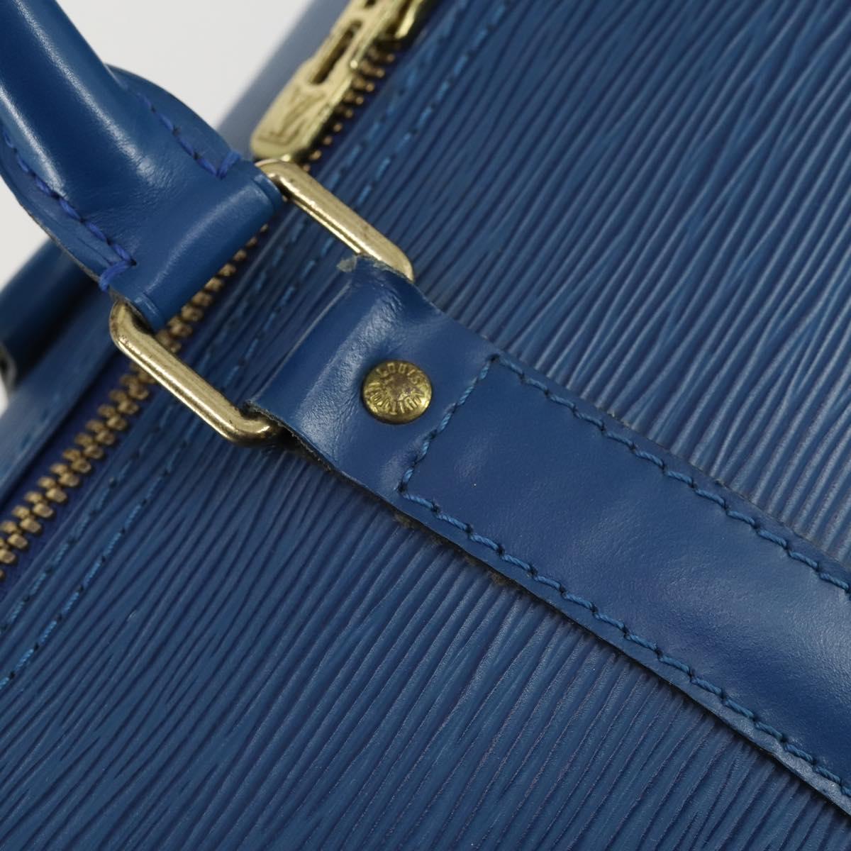 LOUIS VUITTON Epi Keepall 50 Boston Bag Blue M42965 LV Auth 161491