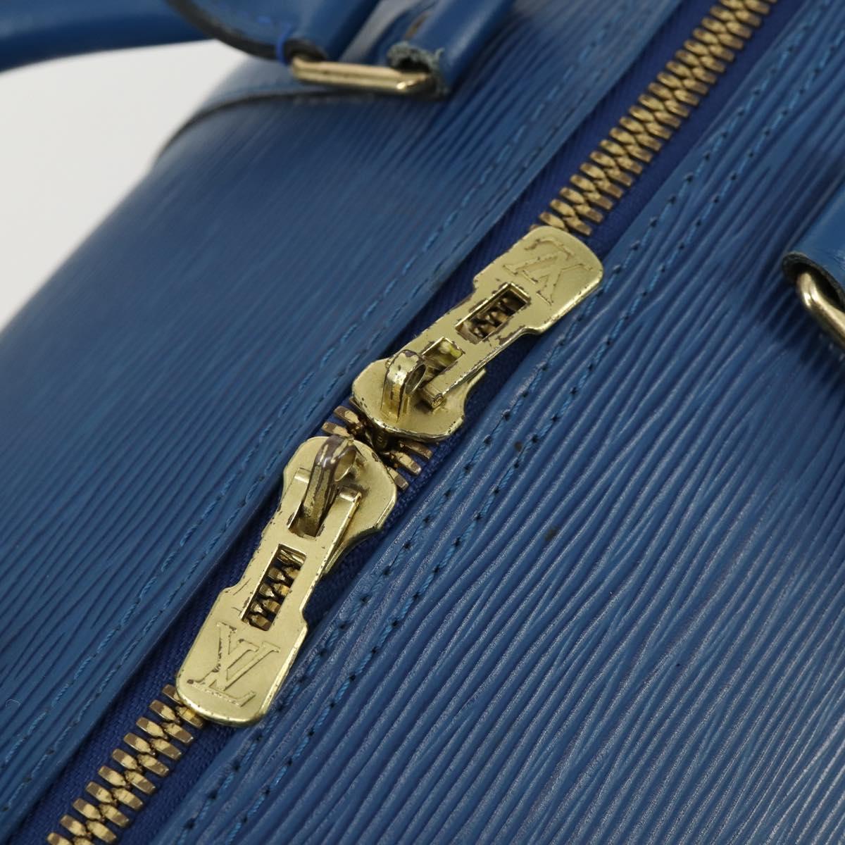 LOUIS VUITTON Epi Keepall 50 Boston Bag Blue M42965 LV Auth 161491