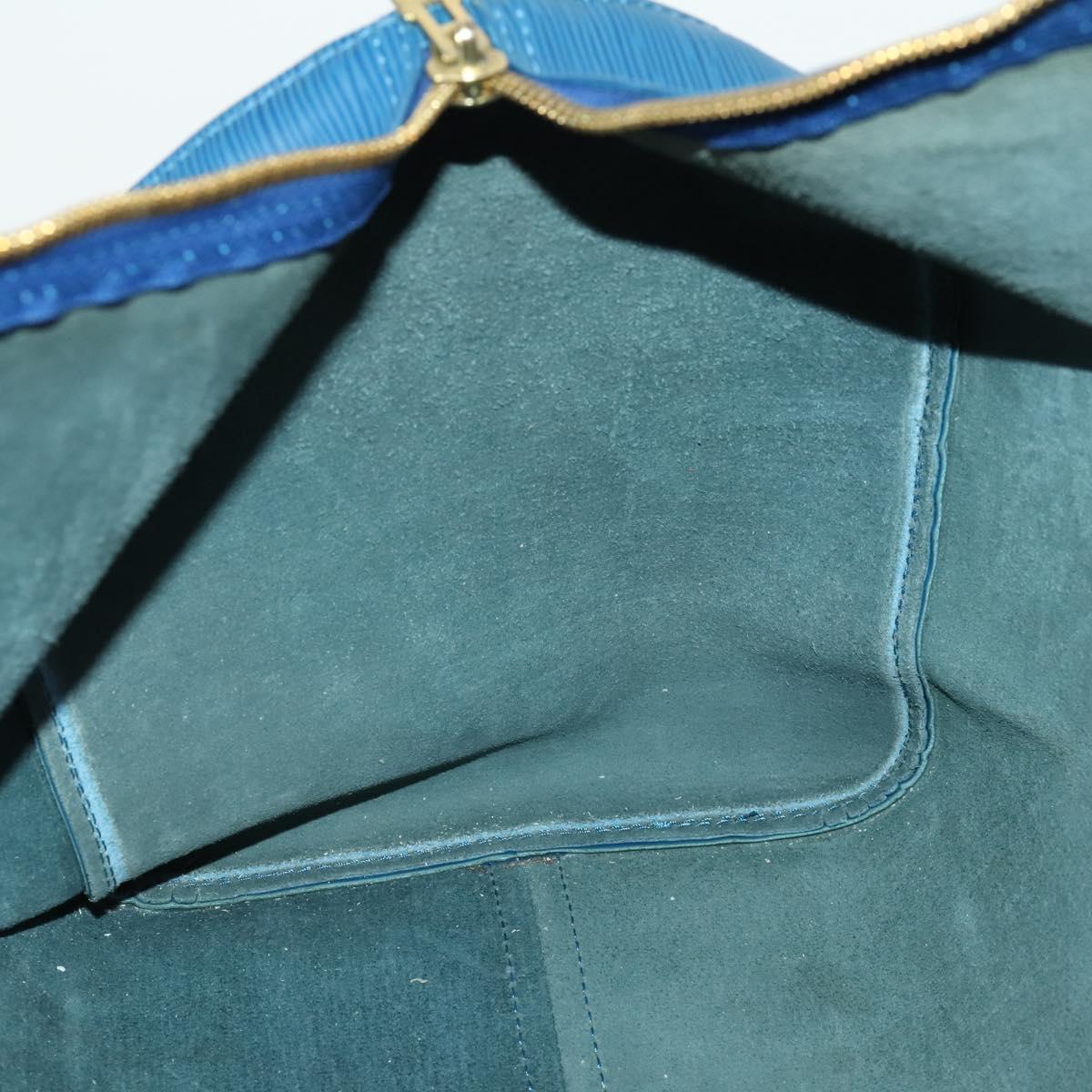 LOUIS VUITTON Epi Keepall 50 Boston Bag Blue M42965 LV Auth 161491