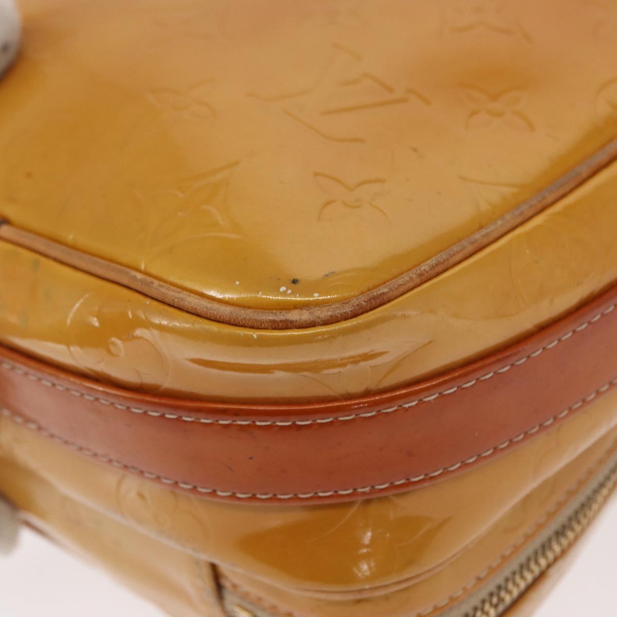 LOUIS VUITTON Monogram Vernis Wooster Bag Lime Yellow M91075 LV Auth 161506