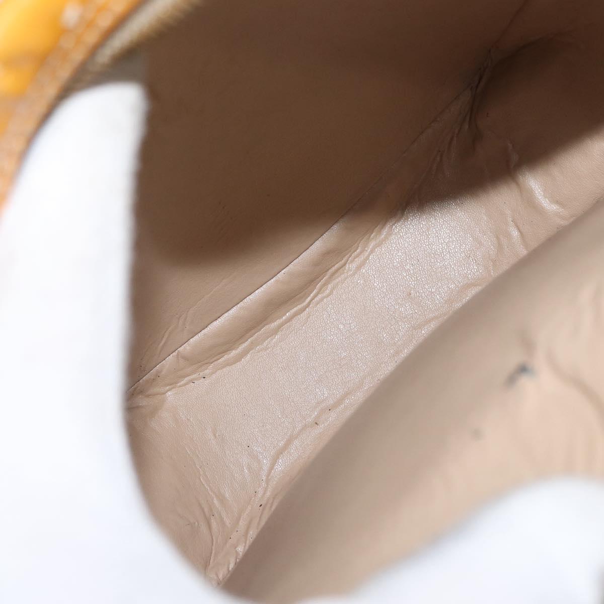 LOUIS VUITTON Monogram Vernis Wooster Bag Lime Yellow M91075 LV Auth 161506