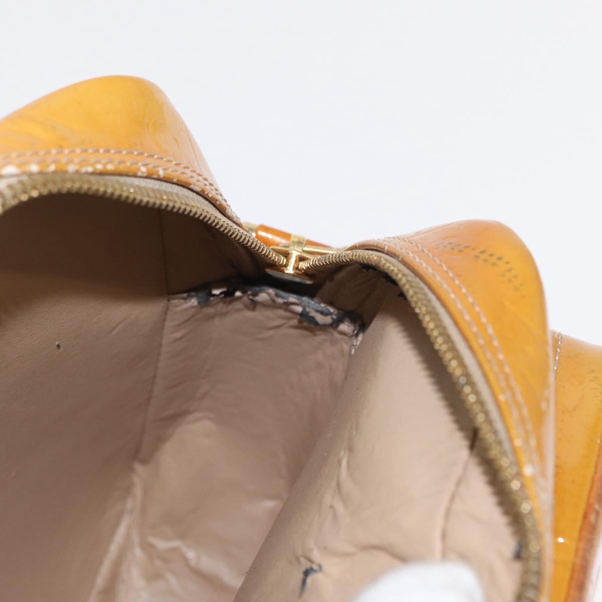 LOUIS VUITTON Monogram Vernis Wooster Bag Lime Yellow M91075 LV Auth 161506