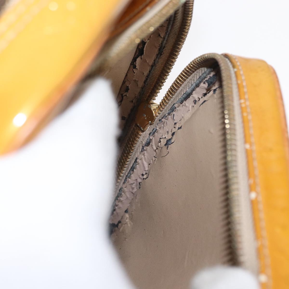 LOUIS VUITTON Monogram Vernis Wooster Bag Lime Yellow M91075 LV Auth 161506