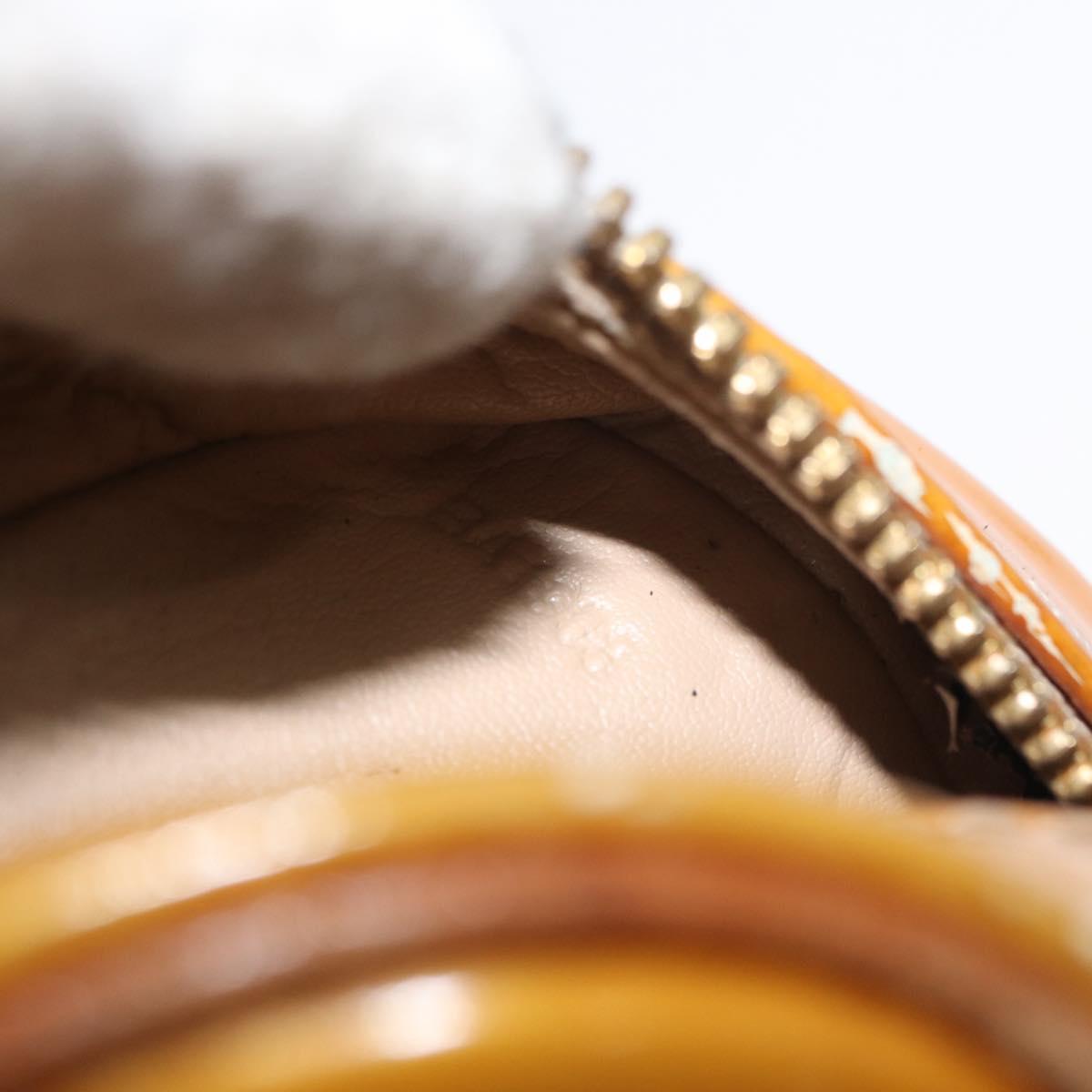 LOUIS VUITTON Monogram Vernis Wooster Bag Lime Yellow M91075 LV Auth 161506