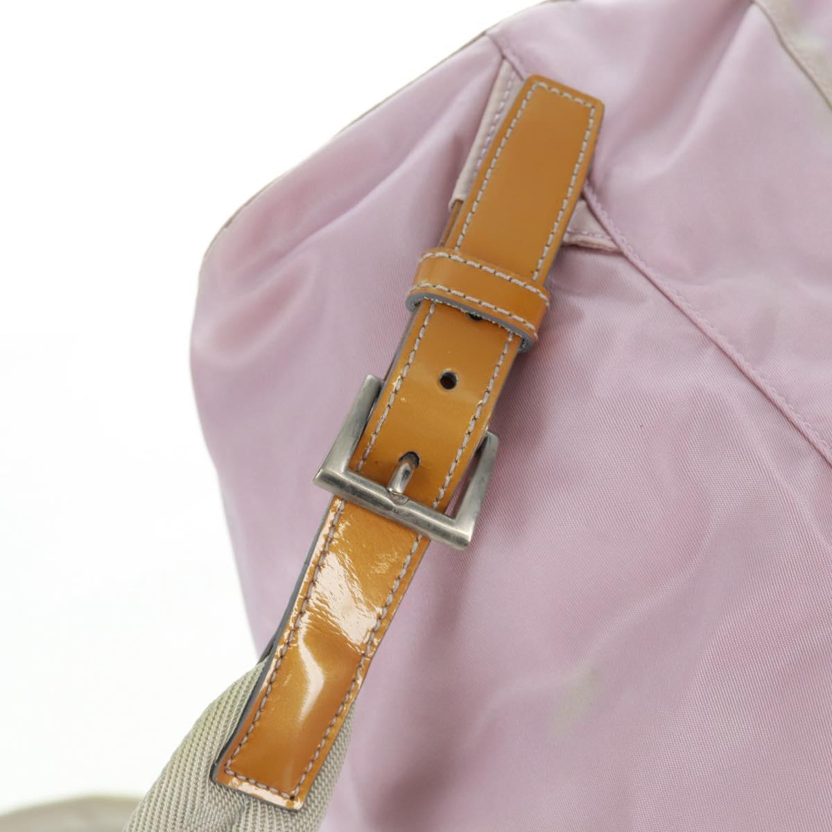 PRADA Backpack Nylon Pink Silver Auth 161509