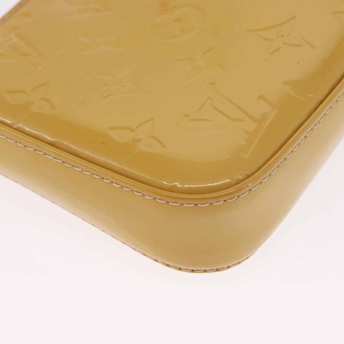 LOUIS VUITTON Vernis Pochette Accessoires Accessory Pouch Citrin LV Auth 161520