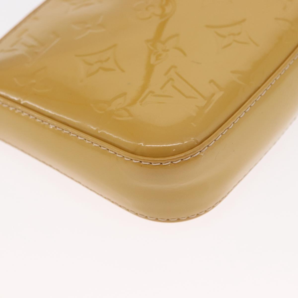 LOUIS VUITTON Vernis Pochette Accessoires Accessory Pouch Citrin LV Auth 161520