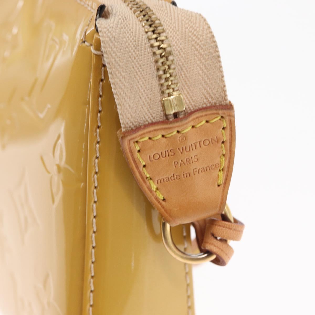LOUIS VUITTON Vernis Pochette Accessoires Accessory Pouch Citrin LV Auth 161520