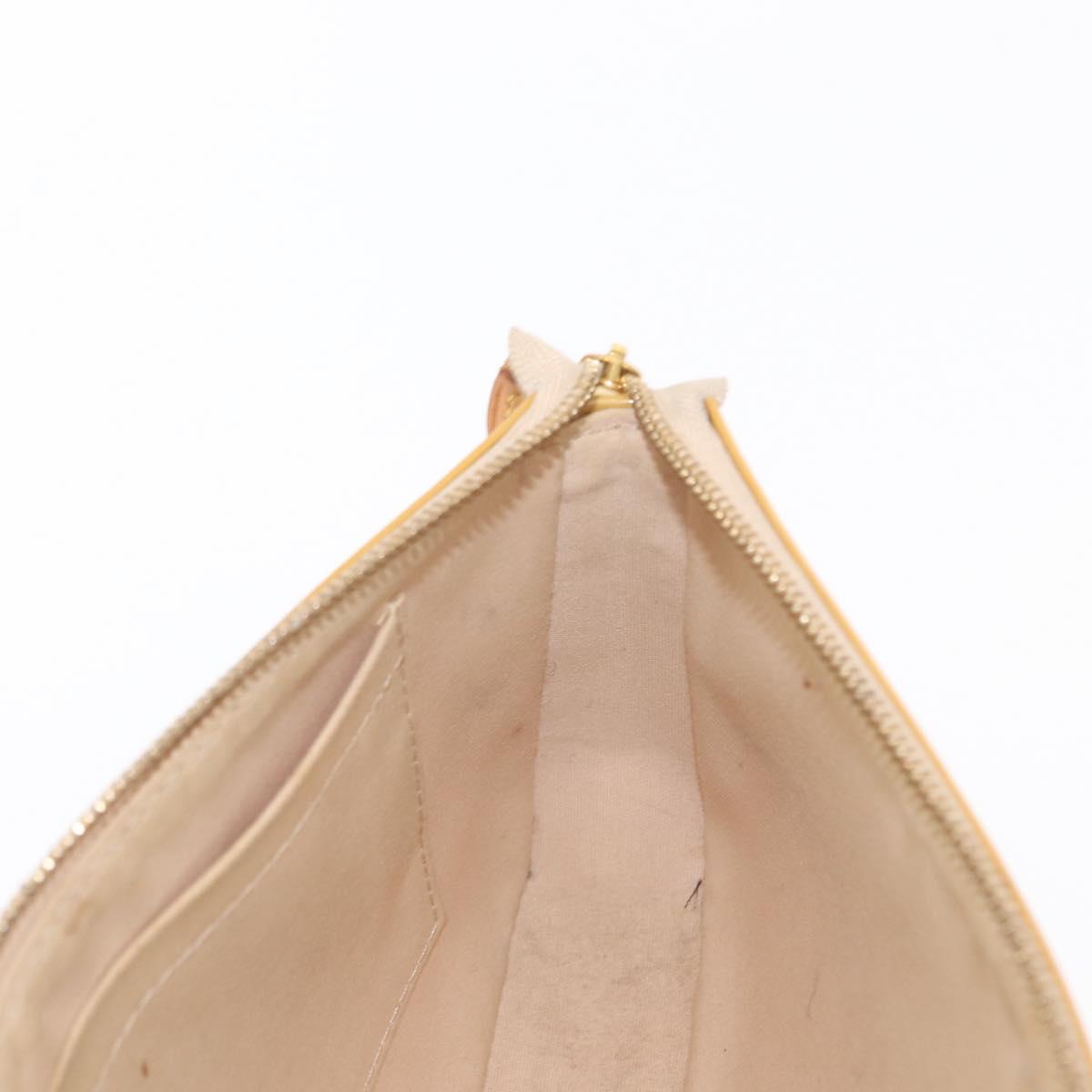 LOUIS VUITTON Vernis Pochette Accessoires Accessory Pouch Citrin LV Auth 161520