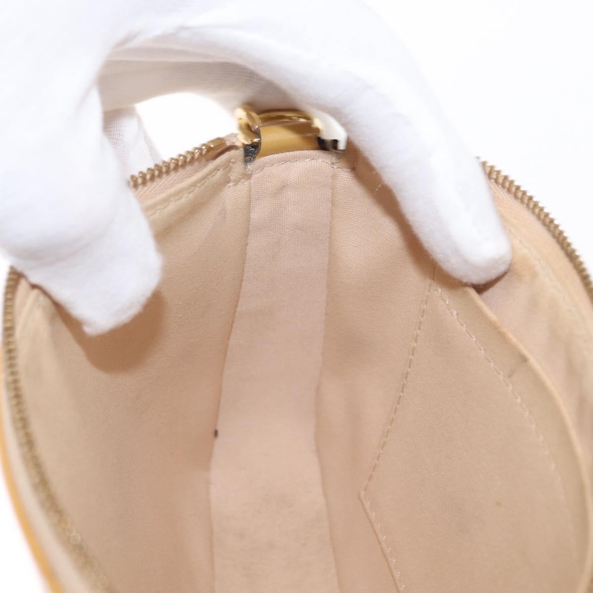 LOUIS VUITTON Vernis Pochette Accessoires Accessory Pouch Citrin LV Auth 161520