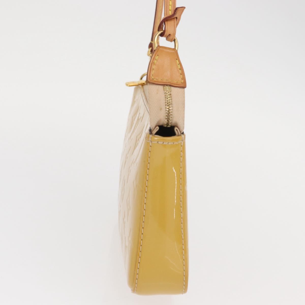 LOUIS VUITTON Vernis Pochette Accessoires Accessory Pouch Citrin LV Auth 161520