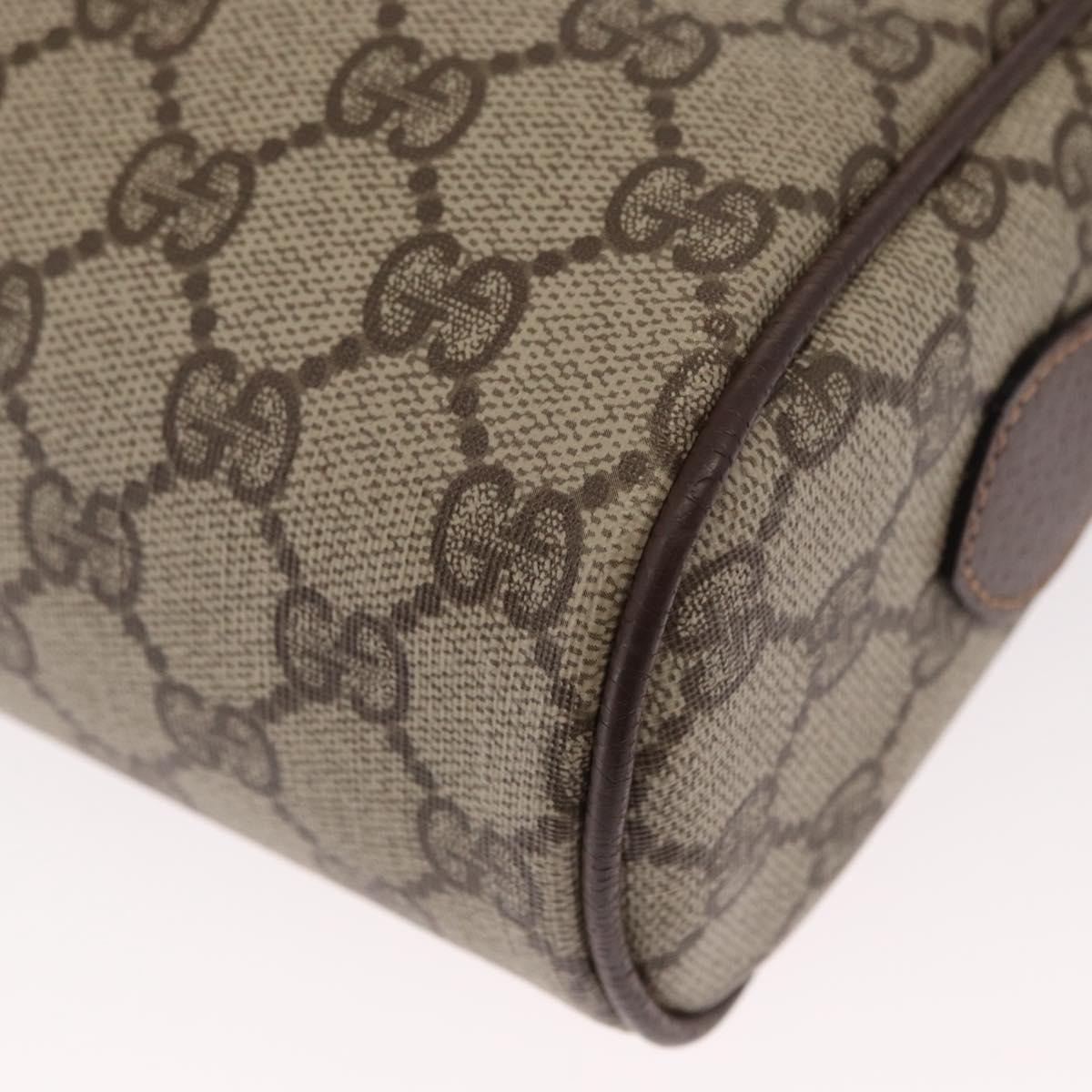 GUCCI GG Supreme Web Sherry Line Shoulder Bag PVC Beige 001 113 6472 Auth 161523