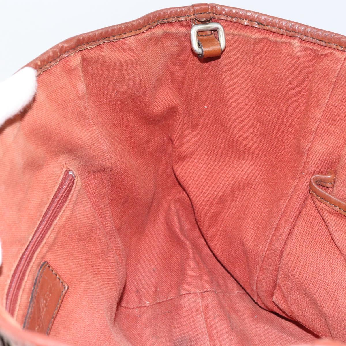 BURBERRY Nova Check Tote Bag PVC Beige Gold Auth 161529