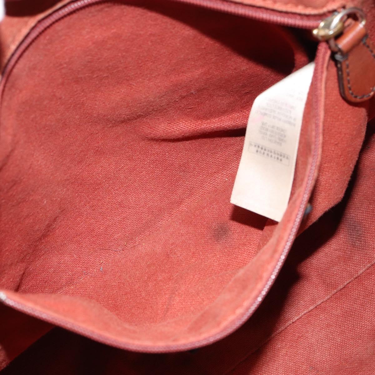 BURBERRY Nova Check Tote Bag PVC Beige Gold Auth 161529