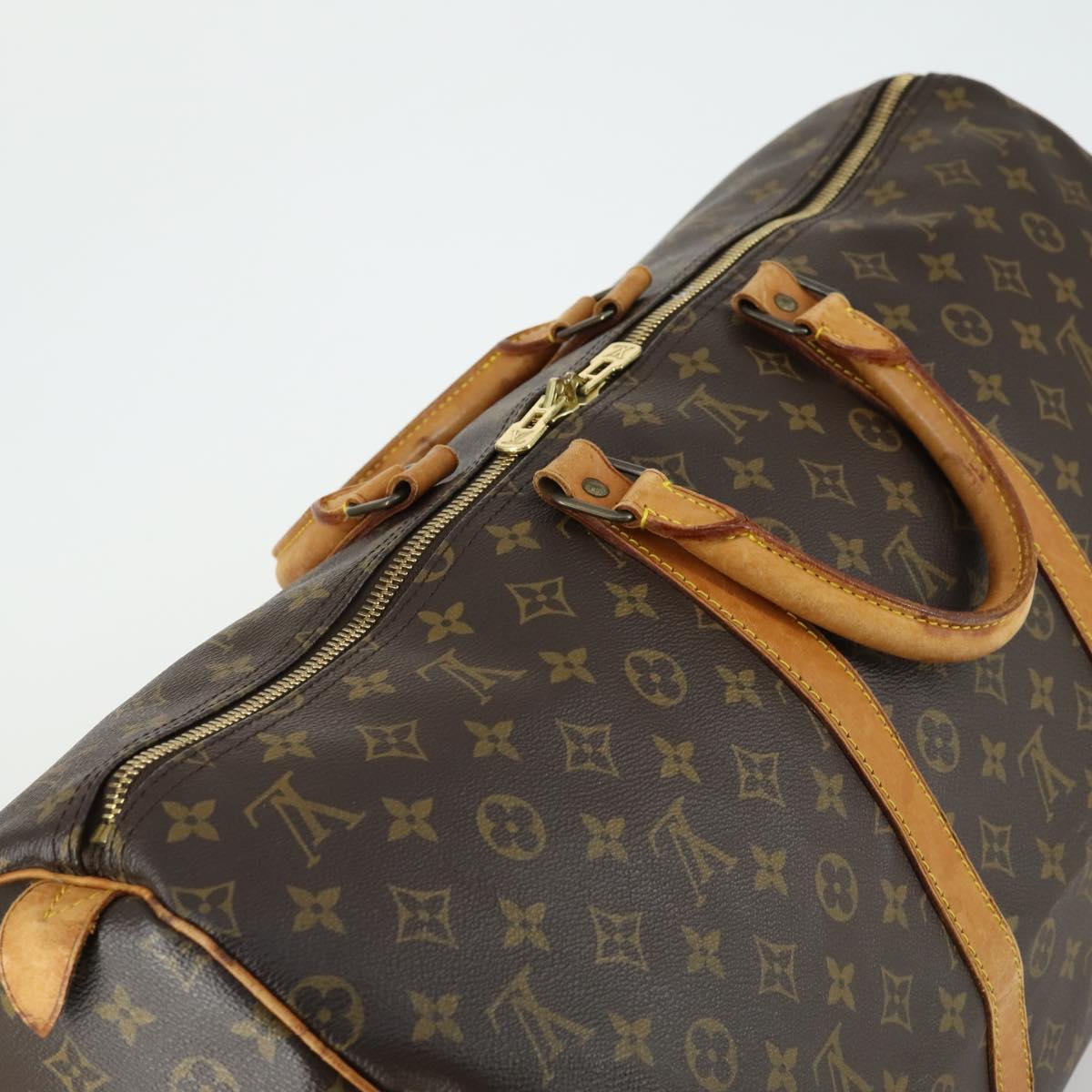 LOUIS VUITTON Monogram Keepall 55 Boston Bag M41424 LV Auth 161537