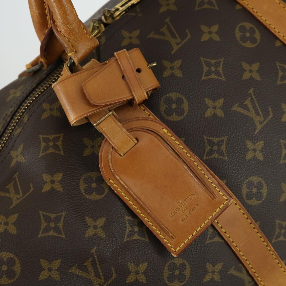 LOUIS VUITTON Monogram Keepall 55 Boston Bag M41424 LV Auth 161538