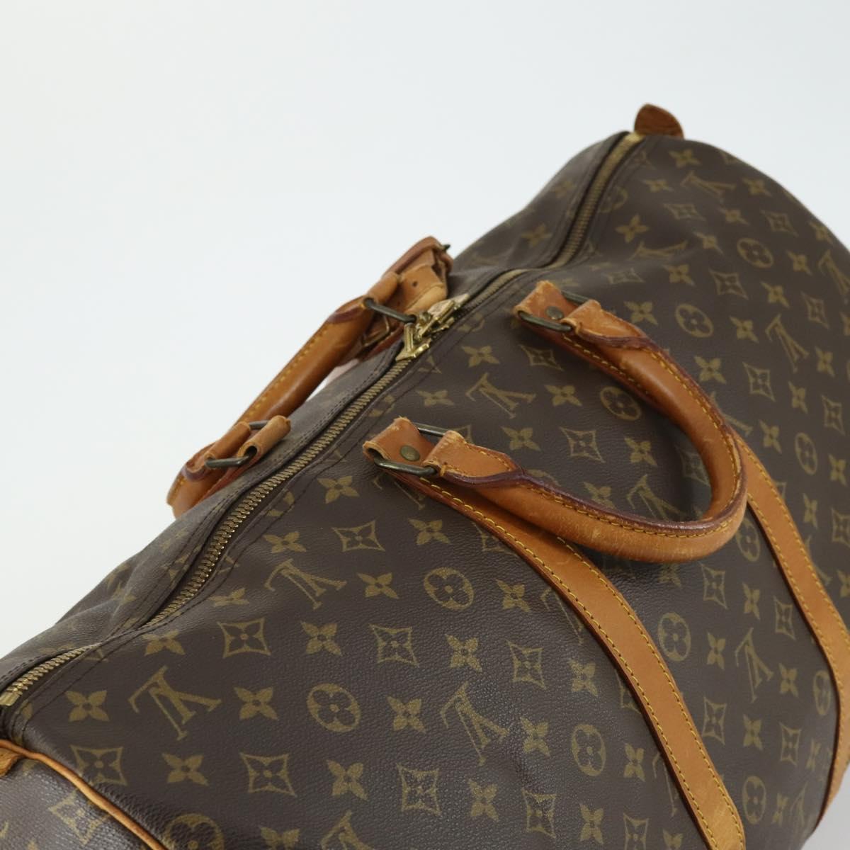 LOUIS VUITTON Monogram Keepall 55 Boston Bag M41424 LV Auth 161538