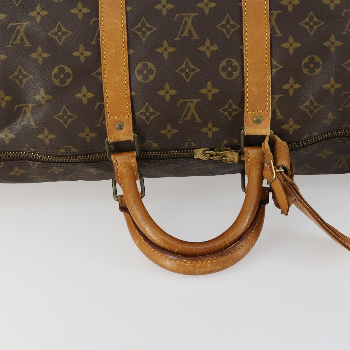 LOUIS VUITTON Monogram Keepall 55 Boston Bag M41424 LV Auth 161538