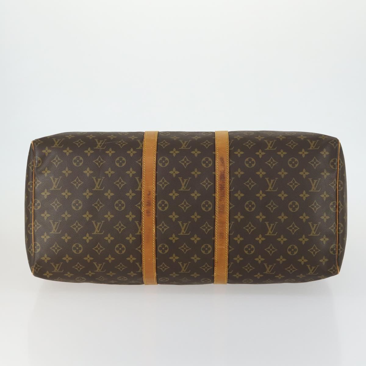 LOUIS VUITTON Monogram Keepall 55 Boston Bag M41424 LV Auth 161538