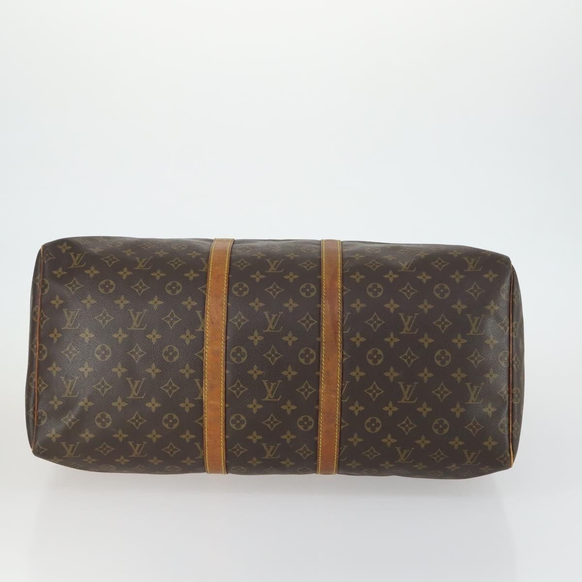 LOUIS VUITTON Monogram Keepall 55 Boston Bag M41424 LV Auth 161540