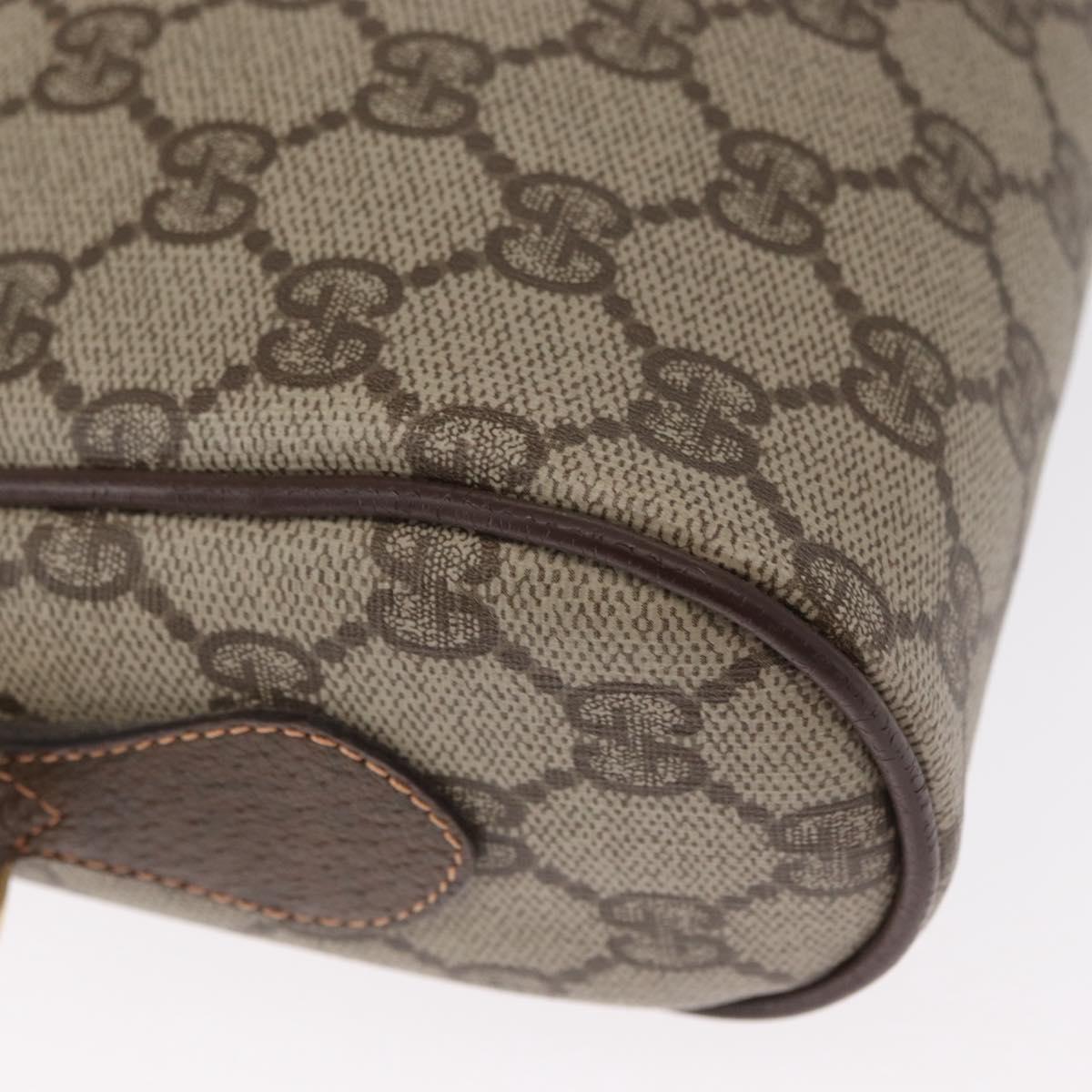 GUCCI GG Supreme Web Sherry Line Shoulder Bag PVC Beige 56 02 087 Auth 161551
