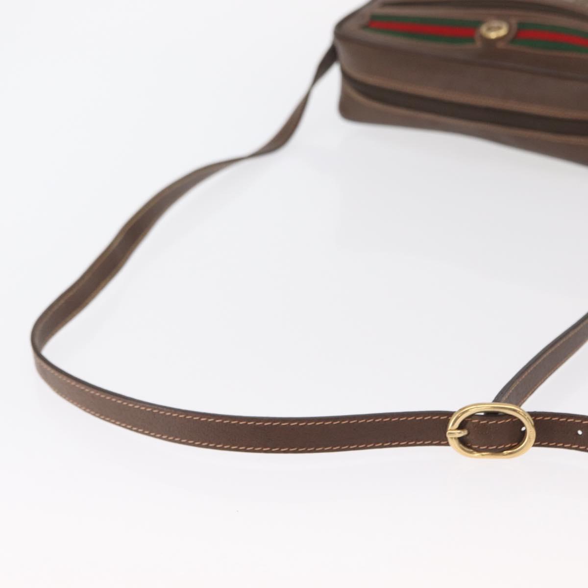 GUCCI GG Supreme Web Sherry Line Shoulder Bag PVC Beige 56 02 087 Auth 161551