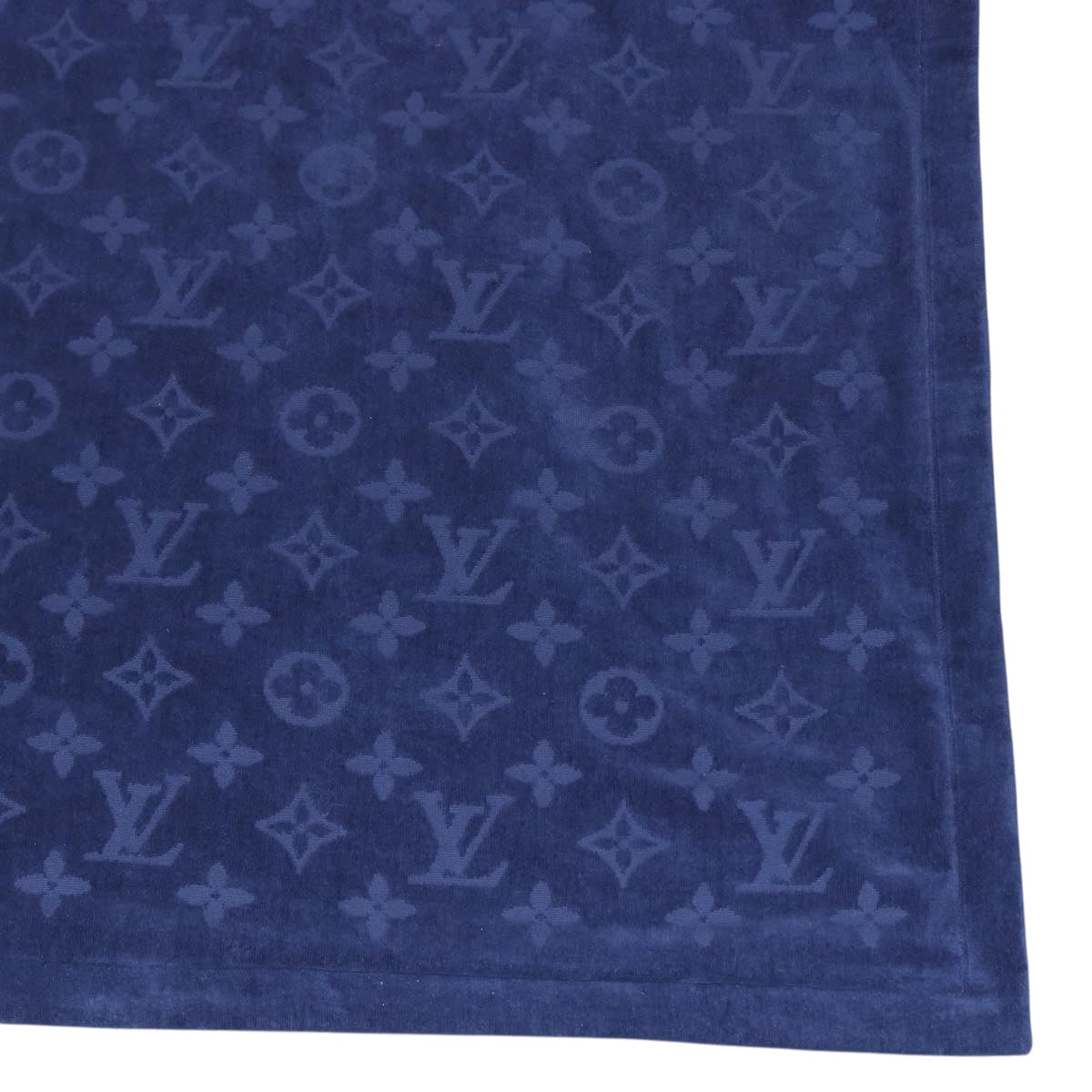 LOUIS VUITTON Monogram Bandana LF Fuuta Blanket Blue MP3348 LV Auth 161560SM
