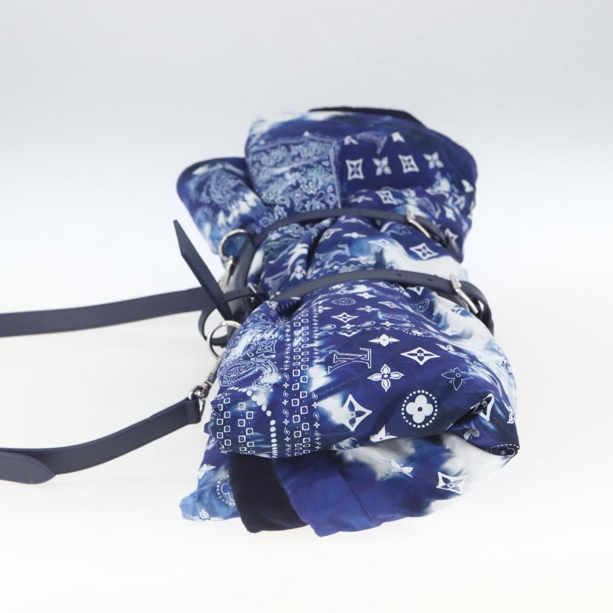 LOUIS VUITTON Monogram Bandana LF Fuuta Blanket Blue MP3348 LV Auth 161560SM