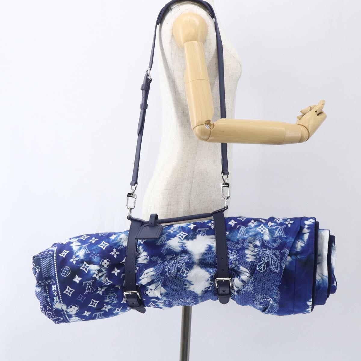 LOUIS VUITTON Monogram Bandana LF Fuuta Blanket Blue MP3348 LV Auth 161560SM