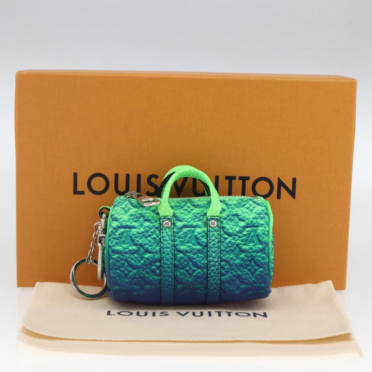 LOUIS VUITTON Taurillon Illusion Porte Cles Mini Keepall MP3284 LV Auth 161564SM