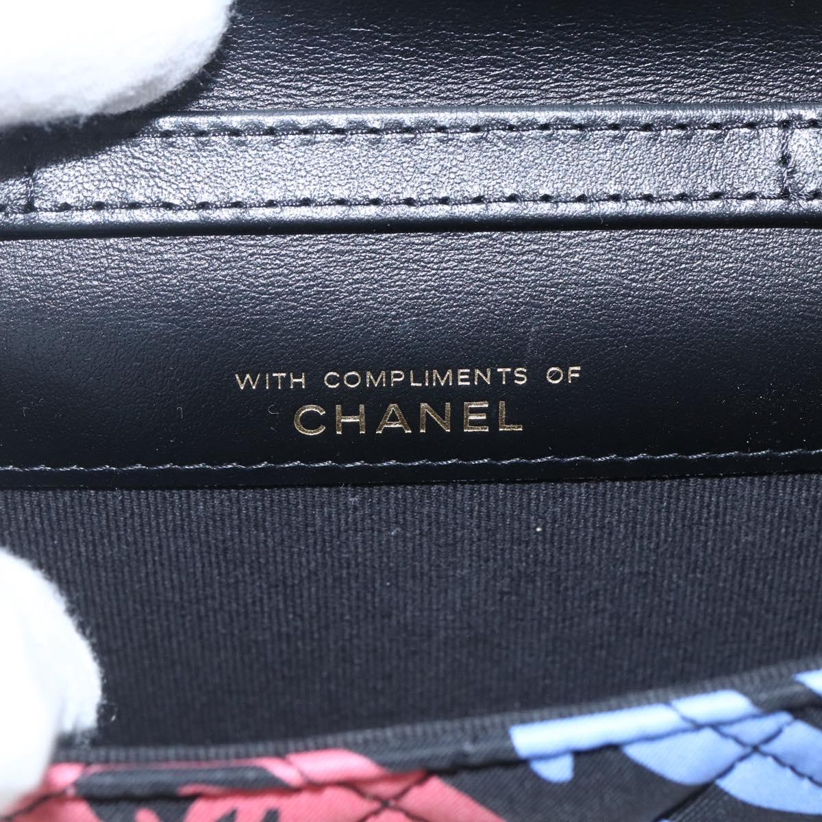 CHANEL Mini Matelasse 12 Chain Shoulder Bag Cotton Gold CC Auth 161565SM