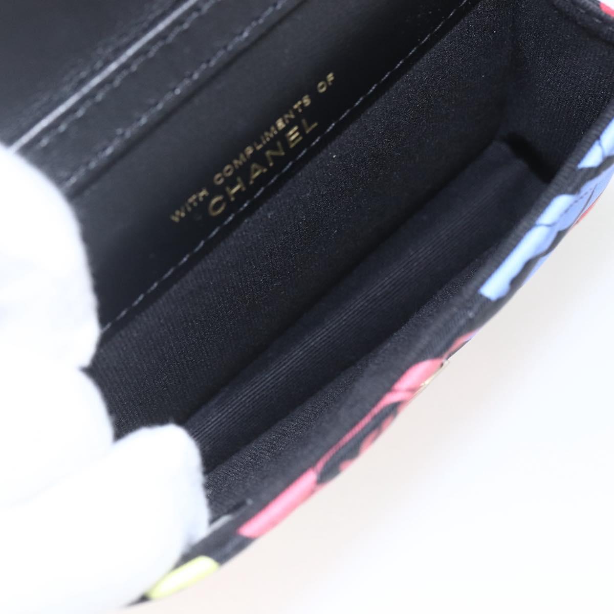 CHANEL Mini Matelasse 12 Chain Shoulder Bag Cotton Gold CC Auth 161565SM