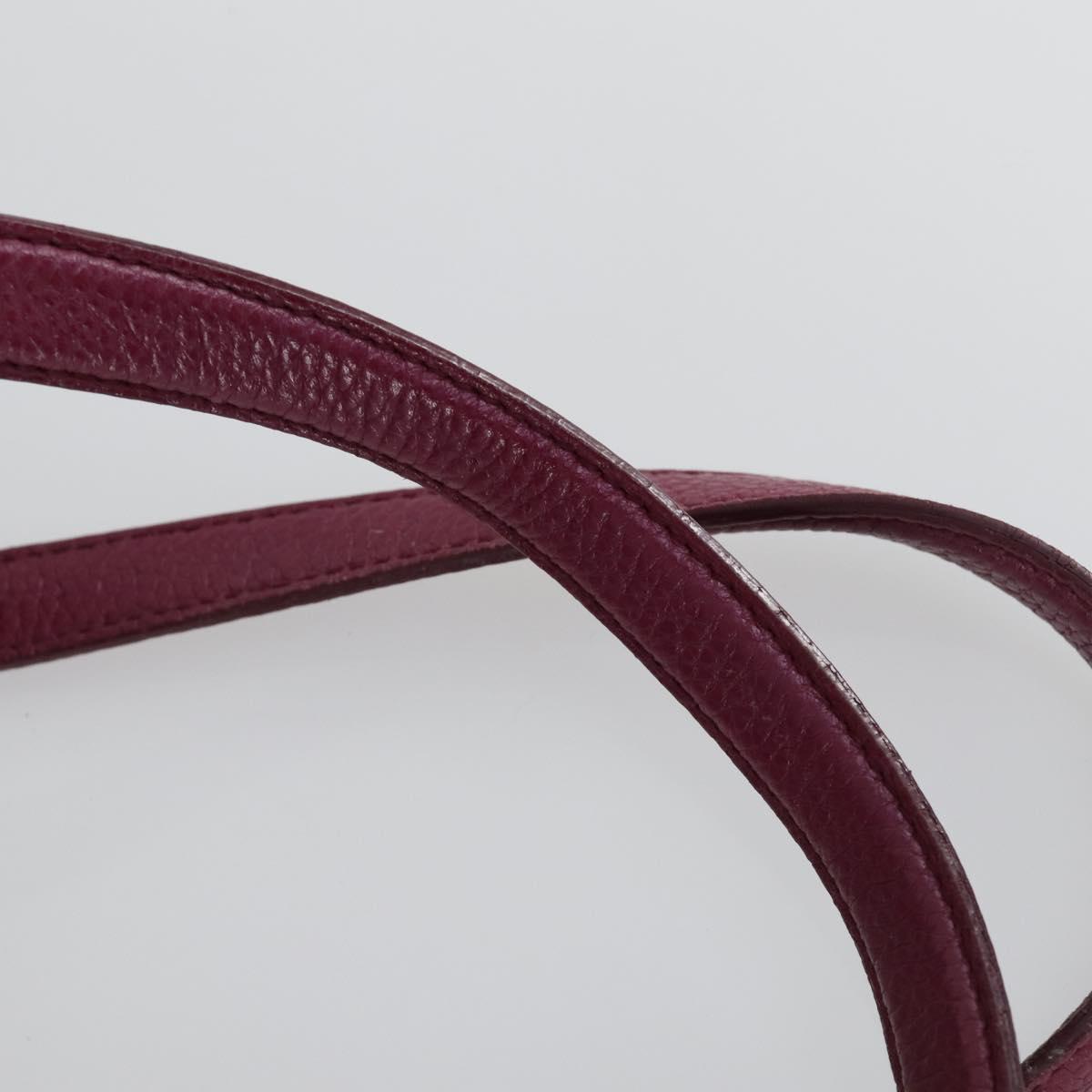 Salvatore Ferragamo Gancini Tote Bag Leather Purple Gold Auth 161588