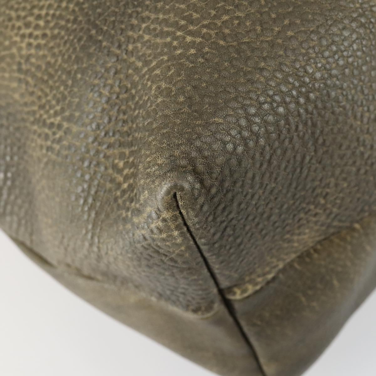 GUCCI Bamboo Shoulder Bag Leather Brown Gold 218499 Auth 161596