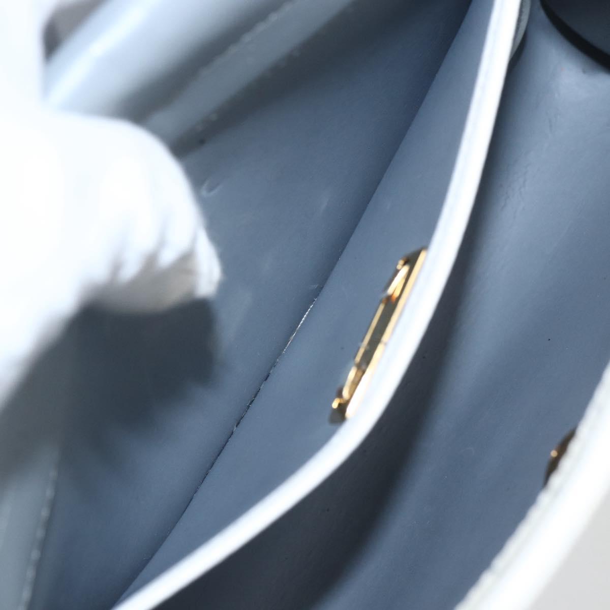 Christian Dior Honeycomb Canvas Shoulder Bag PVC Gold White Auth 161608