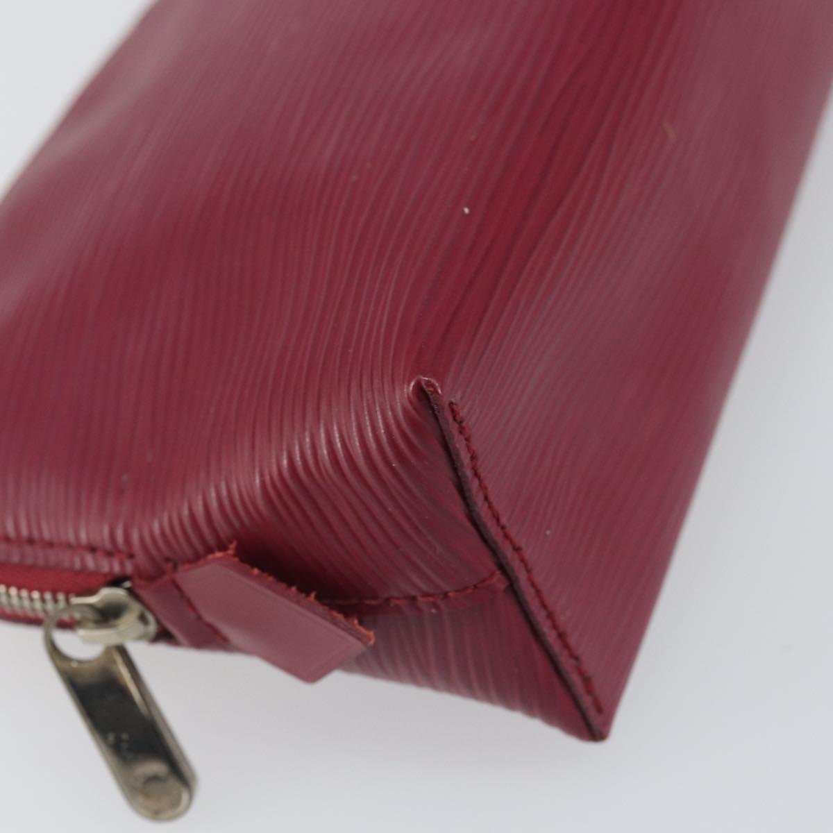 LOUIS VUITTON Epi Pochette Cosmetic PM Cosmetic Pouch Fuchsia M41114 Auth 161611