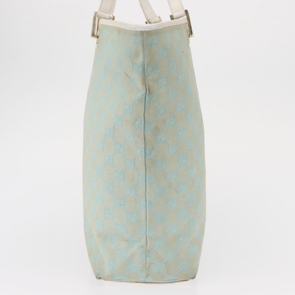 GUCCI GG Canvas Tote Bag Gold Light green 002 1098 1705 Auth 161613