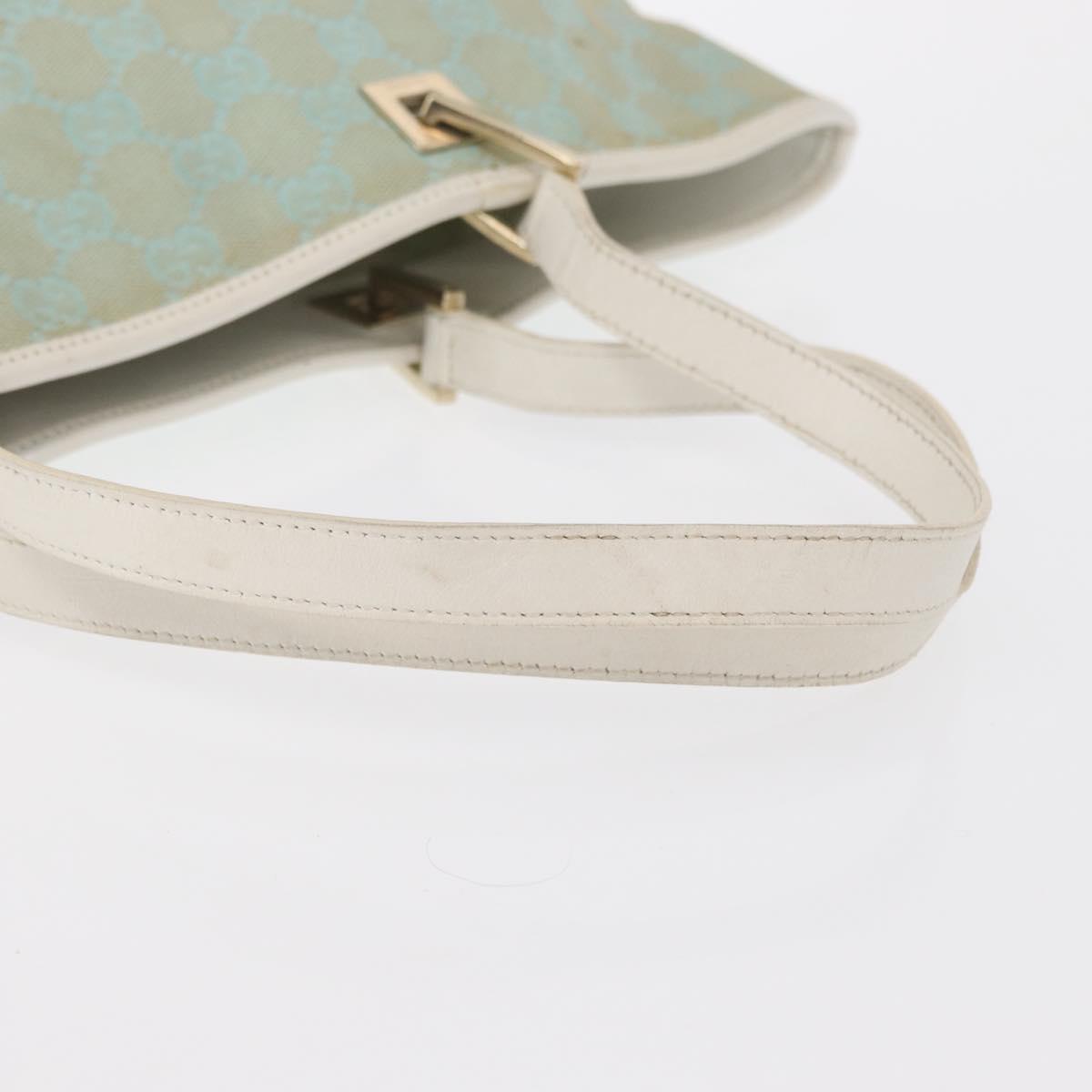 GUCCI GG Canvas Tote Bag Gold Light green 002 1098 1705 Auth 161613
