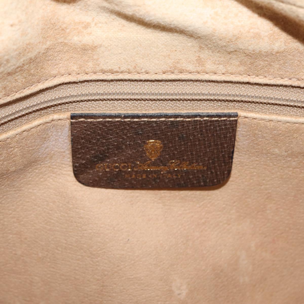 GUCCI GG Supreme Web Sherry Line Bag PVC Beige Gold 24 02 005 Auth 161616