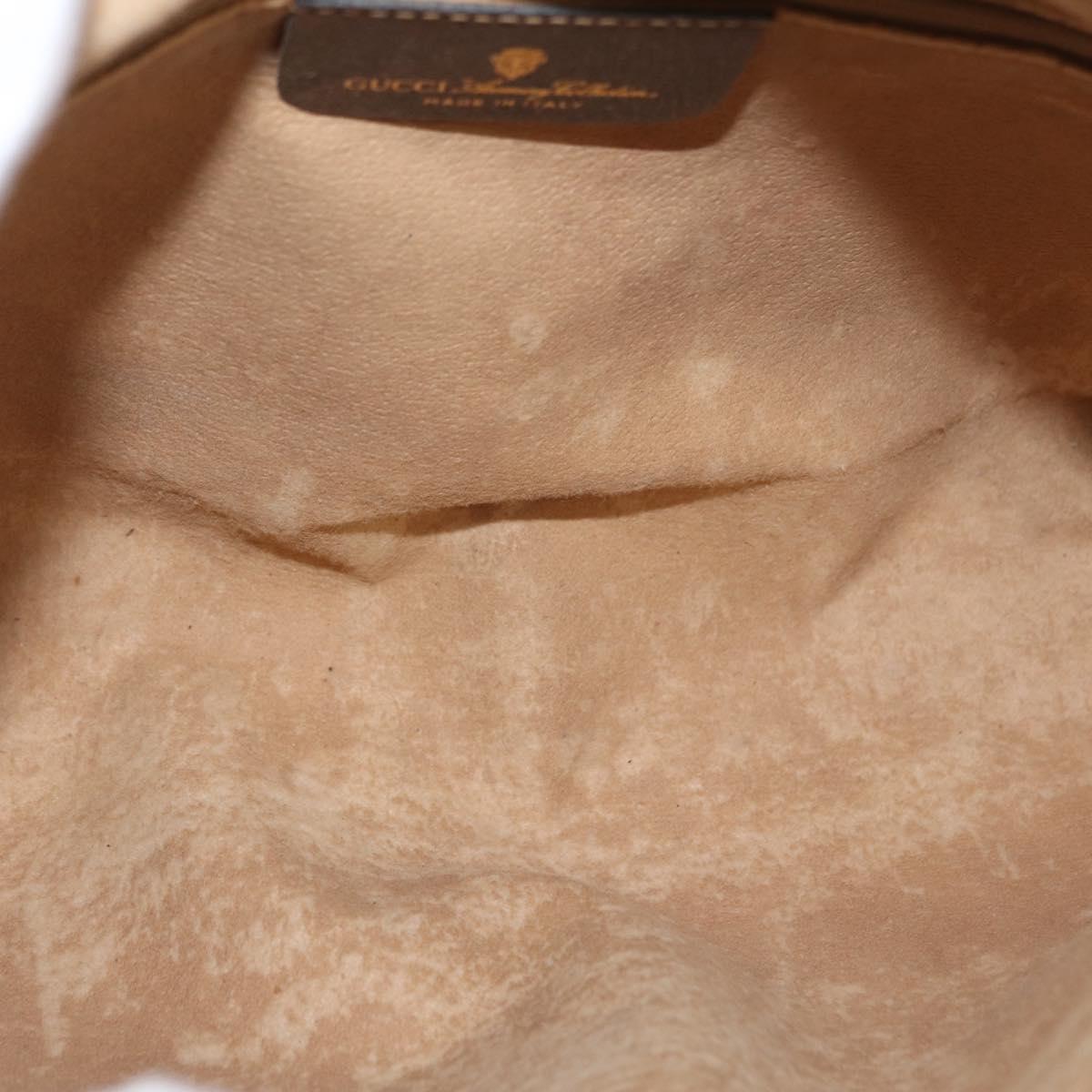 GUCCI GG Supreme Web Sherry Line Bag PVC Beige Gold 24 02 005 Auth 161616