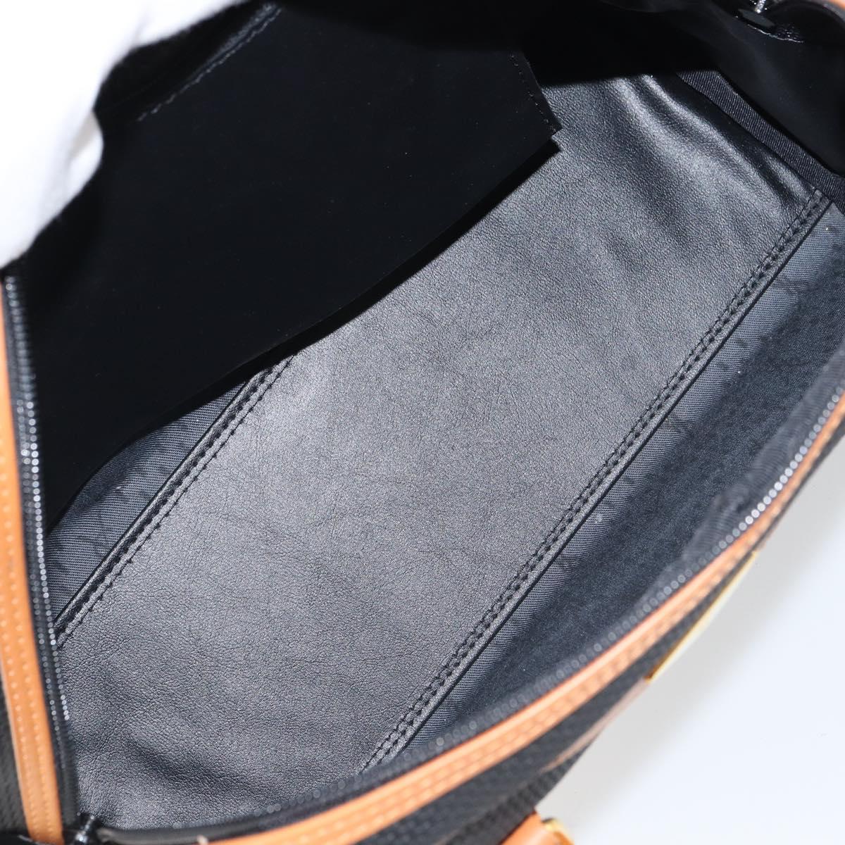 SAINT LAURENT Boston Bag PVC Black Gold Auth 161622