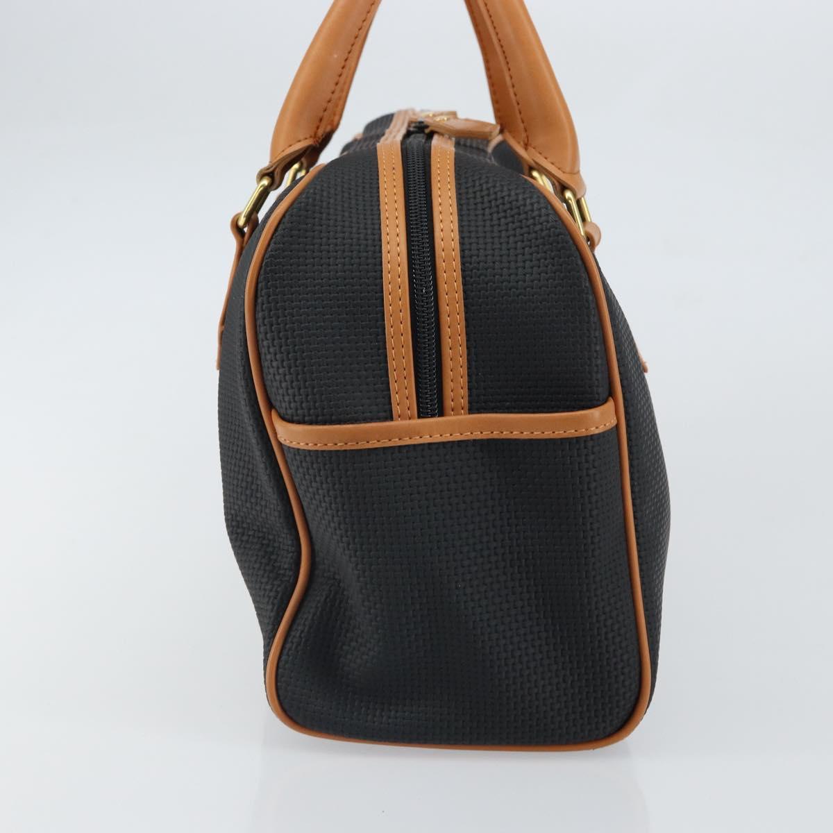 SAINT LAURENT Boston Bag PVC Black Gold Auth 161622