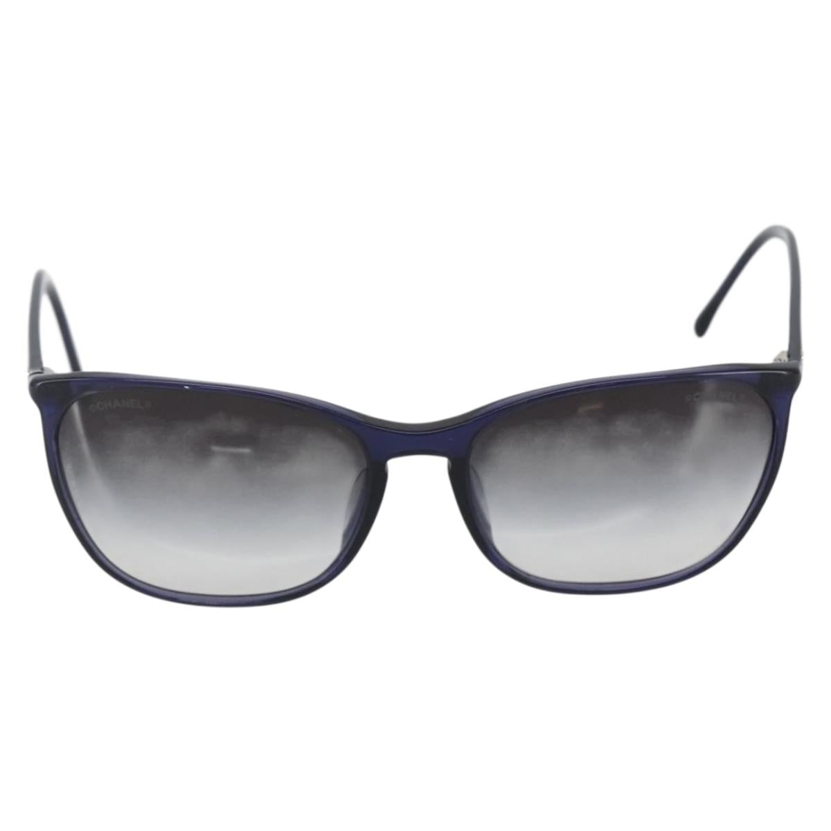 CHANEL Mini COCO Mark Sunglasses plastic Navy 5277-A CC Auth 161641