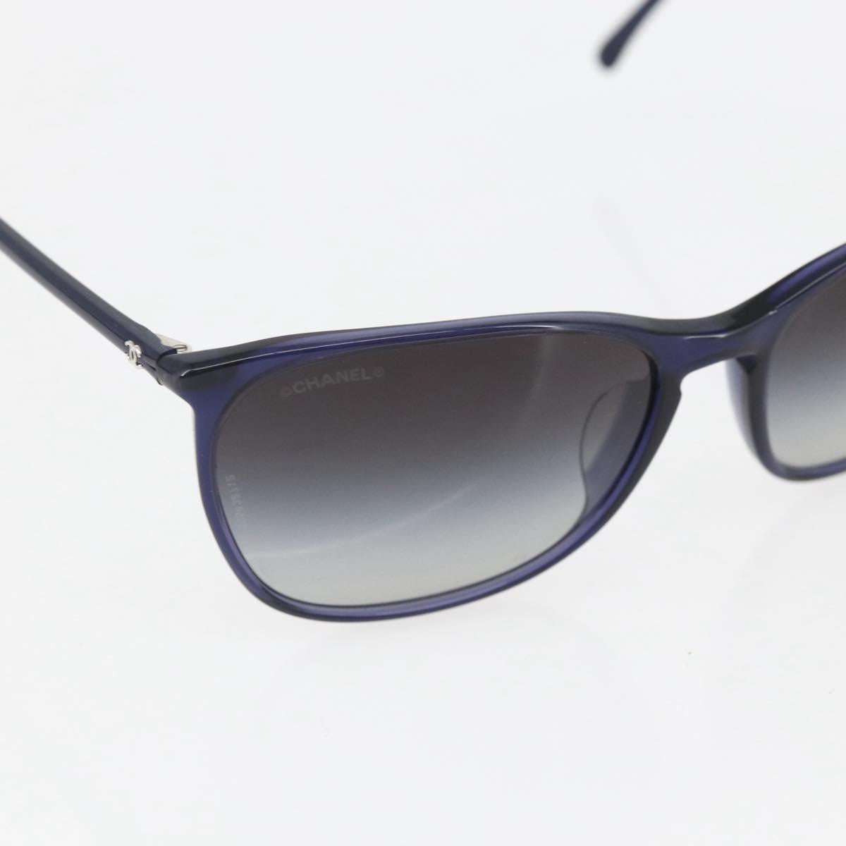 CHANEL Mini COCO Mark Sunglasses plastic Navy 5277-A CC Auth 161641