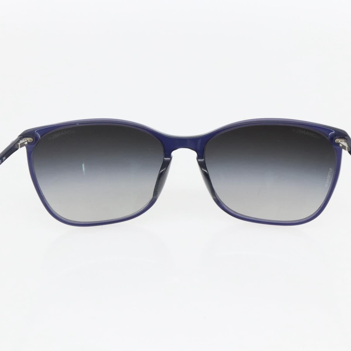 CHANEL Mini COCO Mark Sunglasses plastic Navy 5277-A CC Auth 161641