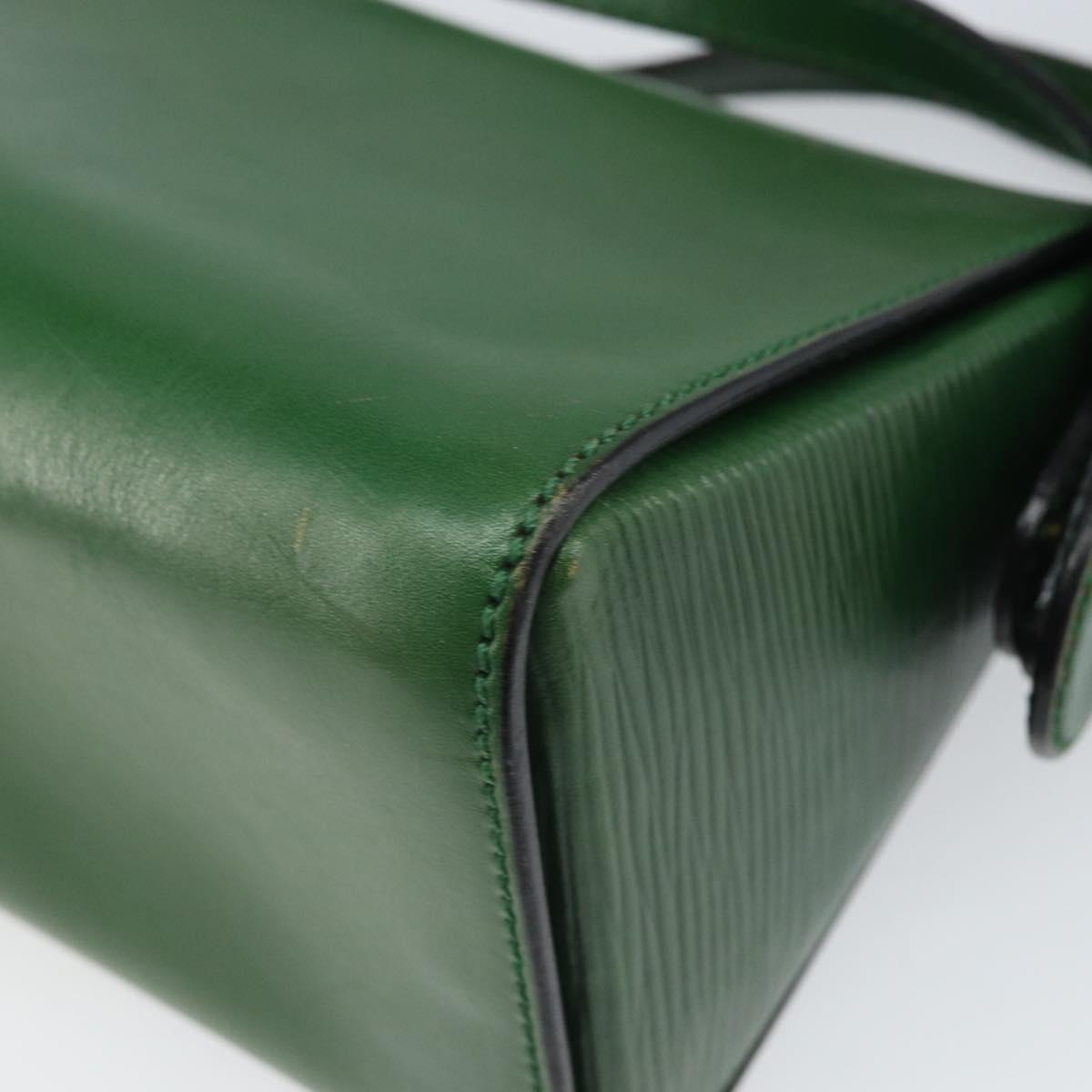 FENDI Shoulder Bag Leather Green Gold Auth 161662