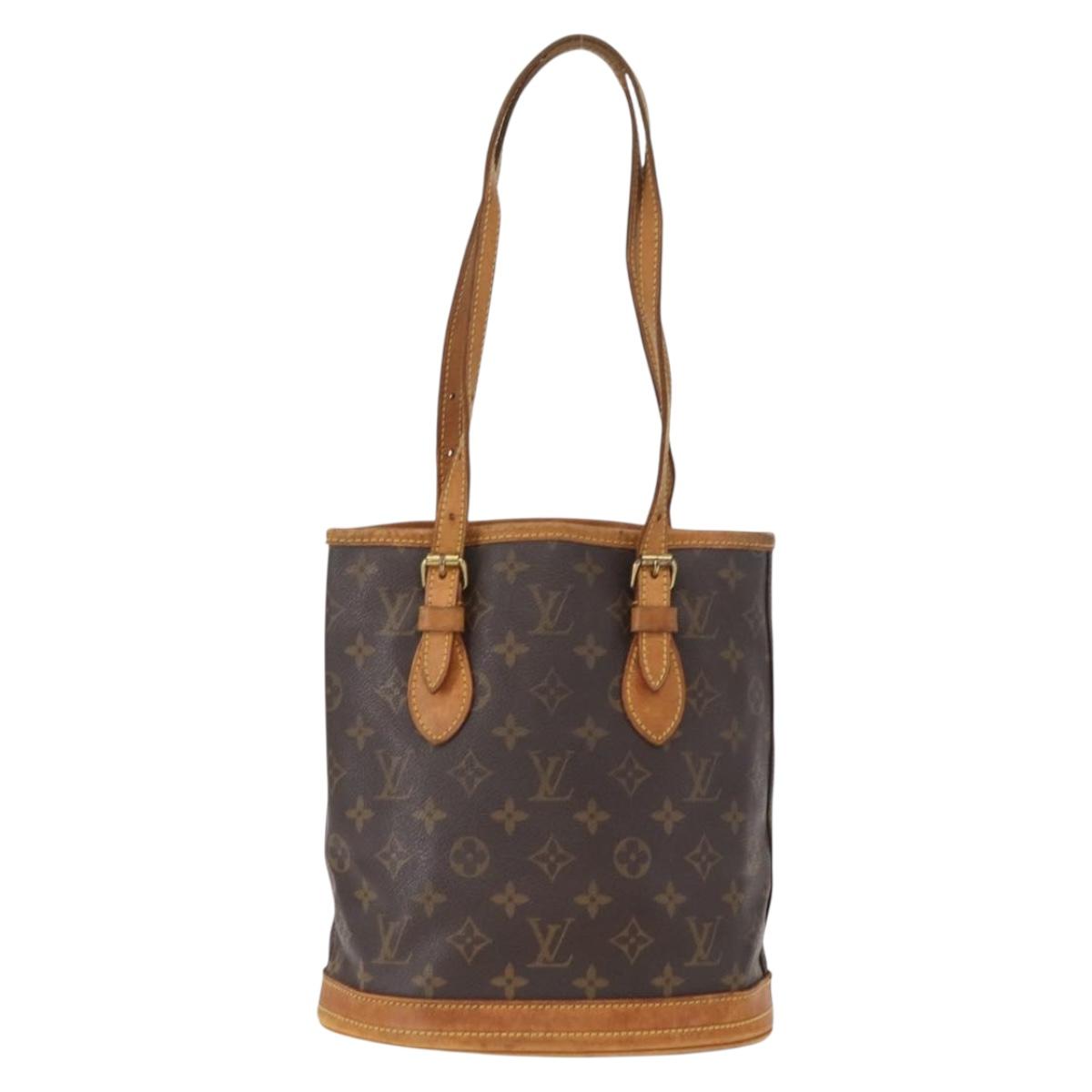LOUIS VUITTON Monogram Bucket PM Shoulder Bag M42238 LV Auth 161666
