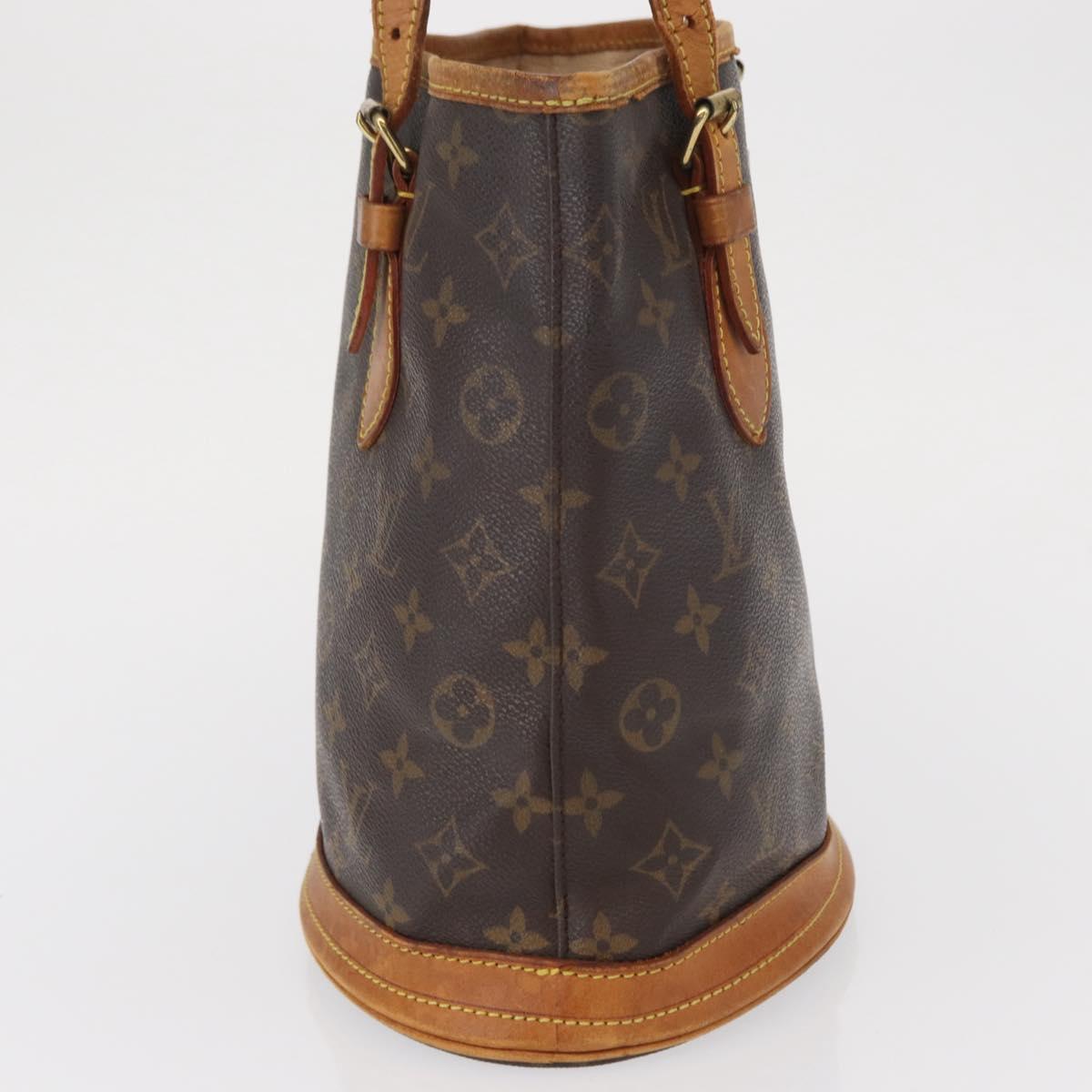 LOUIS VUITTON Monogram Bucket PM Shoulder Bag M42238 LV Auth 161666