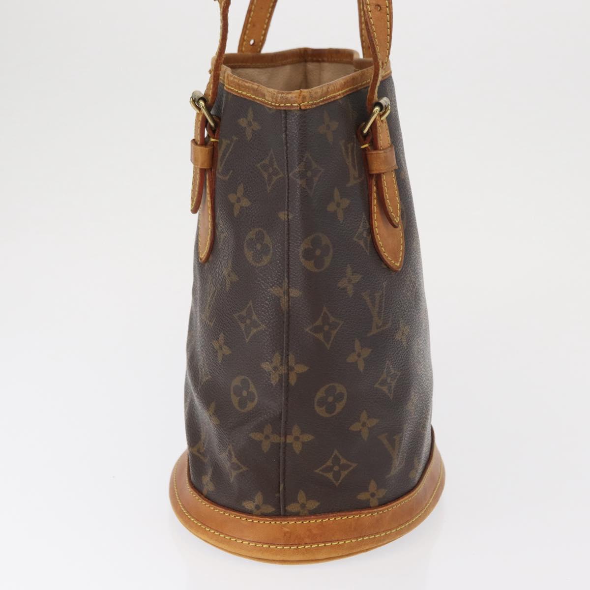 LOUIS VUITTON Monogram Bucket PM Shoulder Bag M42238 LV Auth 161666