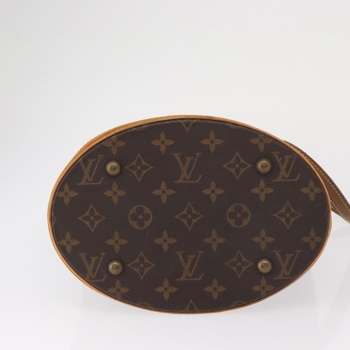 LOUIS VUITTON Monogram Bucket PM Shoulder Bag M42238 LV Auth 161666
